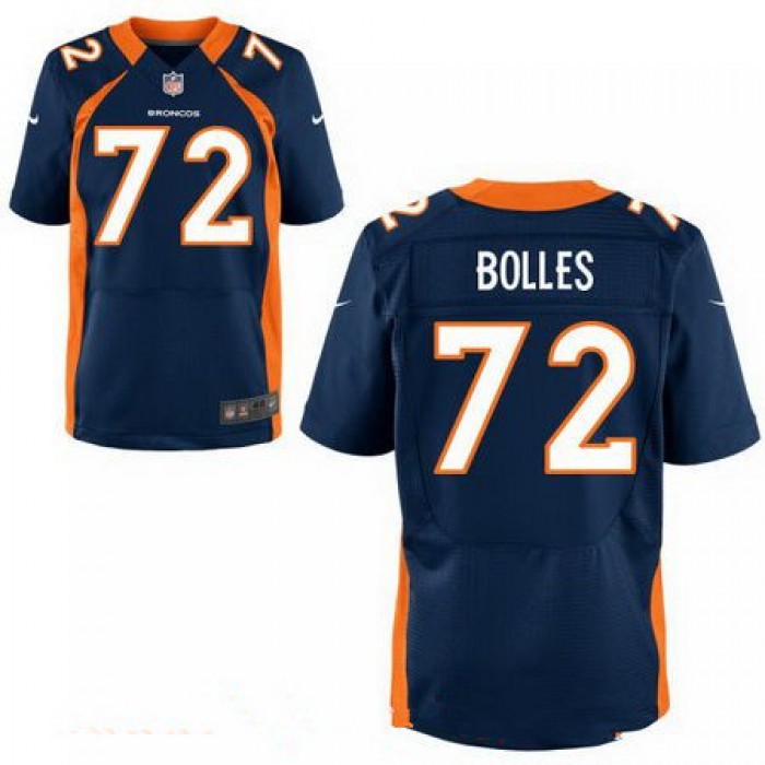 Men's 2017 NFL Draft Denver Broncos #72 Garett Bolles Navy Blue Alternate Stitched NFL Nike Elite Jersey