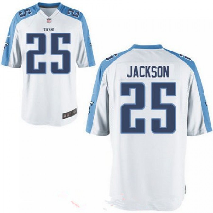 Men's 2017 NFL Draft Tennessee Titans #25 Adoree Jackson White Road Stitched NFL Nike Elite Jersey