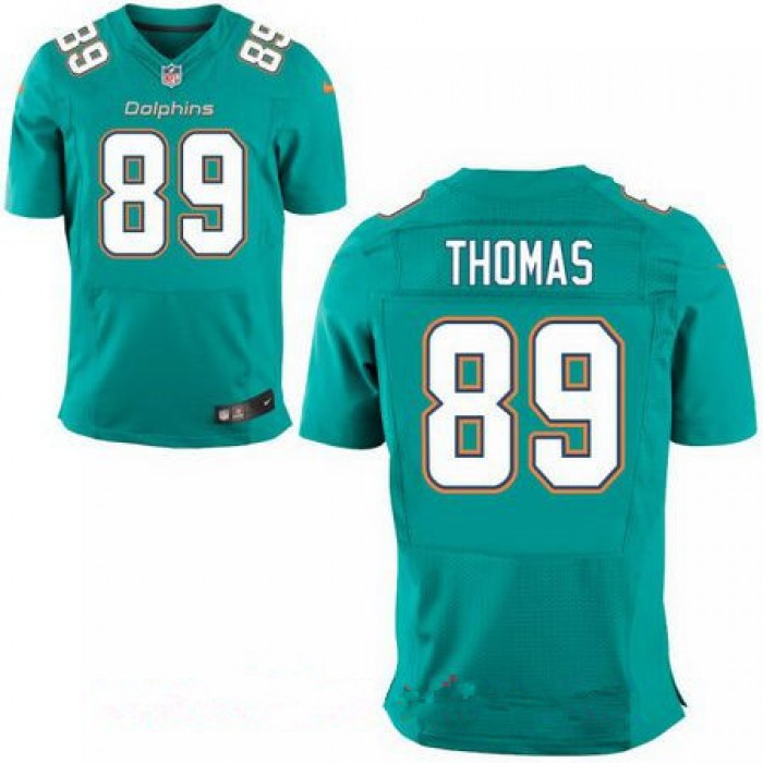 Men's Miami Dolphins #89 Julius Thomas Green Team Color Stitched NFL Nike Elite Jersey