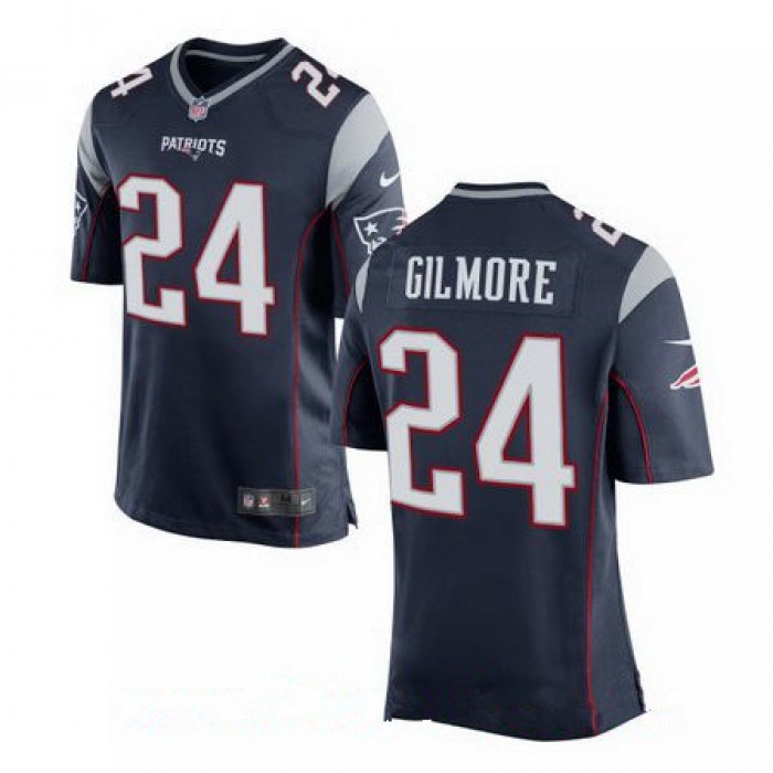 Men's New England Patriots #24 Stephon Gilmore Navy Blue Team Color Stitched NFL Nike Elite Jersey