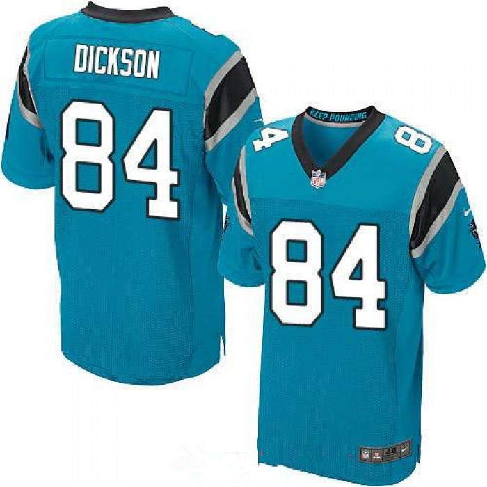 Men's Carolina Panthers #84 Ed Dickson Light Blue Alternate Stitched NFL Nike Elite Jersey