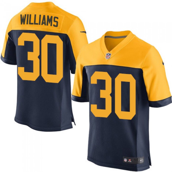 Nike Green Bay Packers #30 Jamaal Williams Navy Blue Alternate Men's Stitched NFL New Elite Jersey