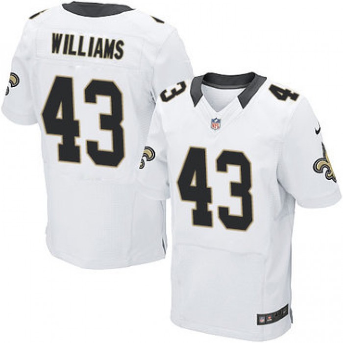 Nike New Orleans Saints #43 Marcus Williams White Men's Stitched NFL Elite Jersey