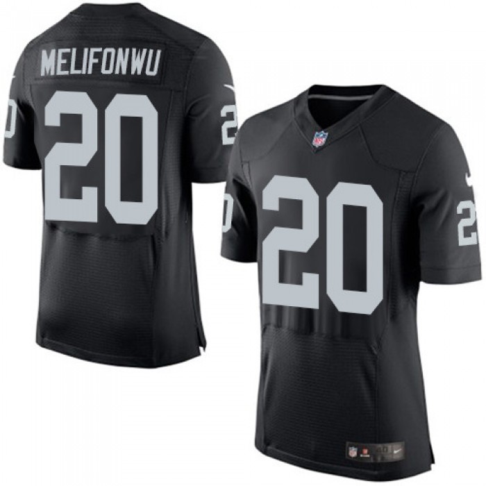 Nike Oakland Raiders #20 Obi Melifonwu Black Team Color Men's Stitched NFL New Elite Jersey