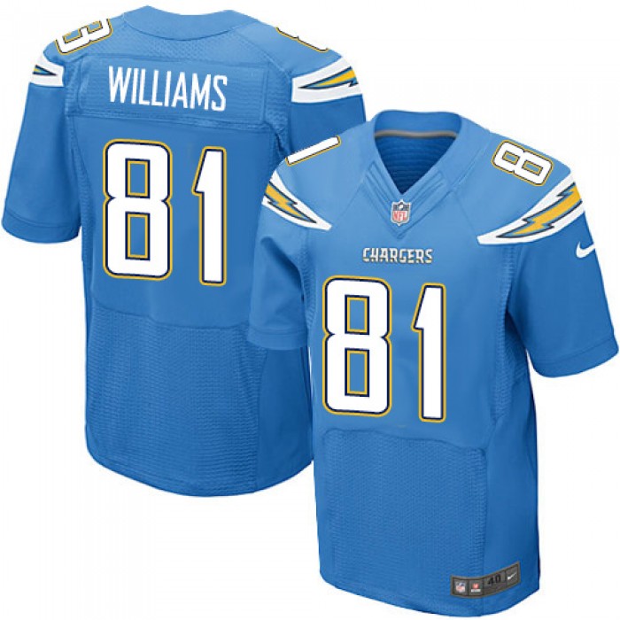 Nike Los Angeles Chargers #81 Mike Williams Electric Blue Alternate Men's Stitched NFL New Elite Jersey