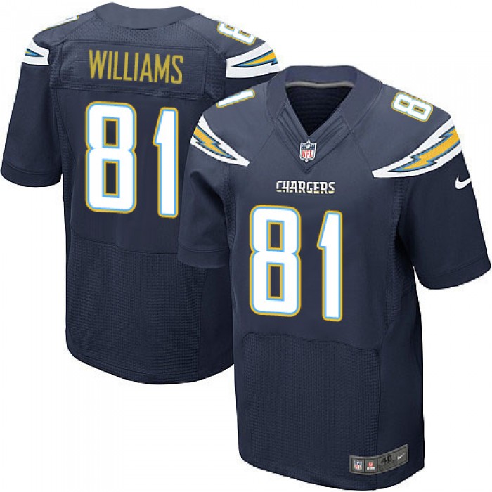 Nike Los Angeles Chargers #81 Mike Williams Navy Blue Team Color Men's Stitched NFL New Elite Jersey