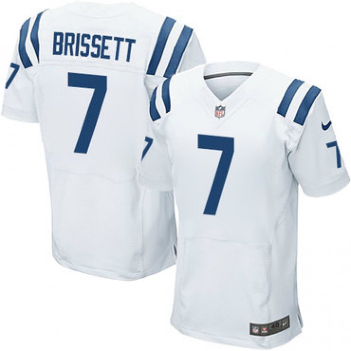 Nike Indianapolis Colts #7 Jacoby Brissett White Men's Stitched NFL Elite Jersey
