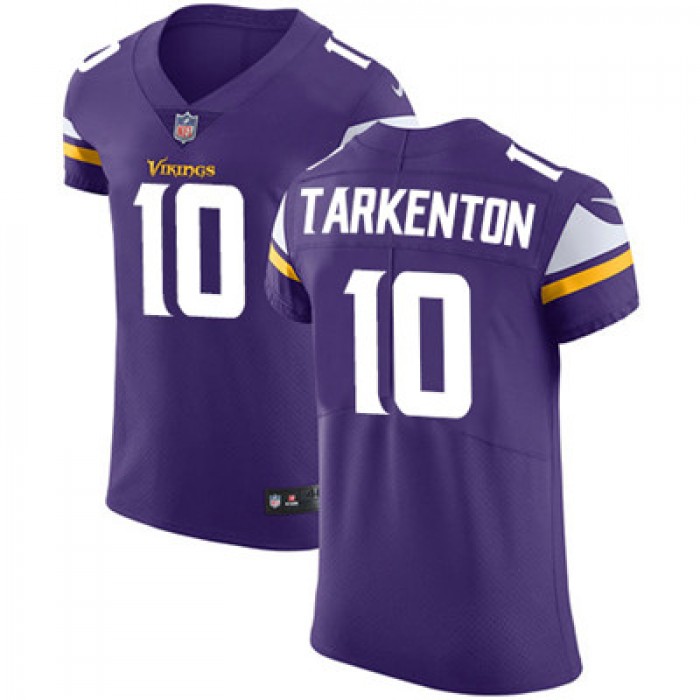 Men's Nike Minnesota Vikings #10 Fran Tarkenton Purple Team Color Stitched NFL Vapor Untouchable Elite Jersey