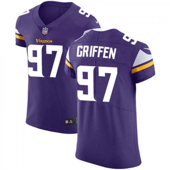 Men's Nike Minnesota Vikings #97 Everson Griffen Purple Team Color Stitched NFL Vapor Untouchable Elite Jersey