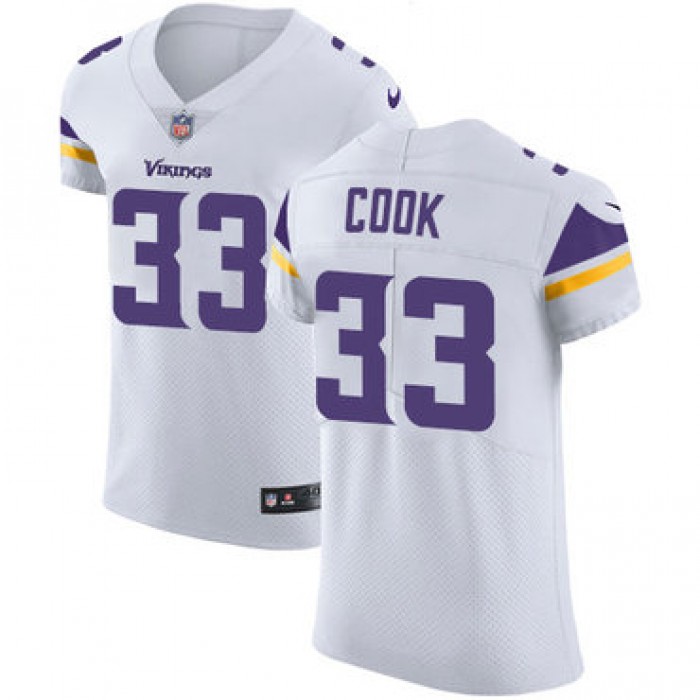 Men's Nike Minnesota Vikings #33 Dalvin Cook White Stitched NFL Vapor Untouchable Elite Jersey
