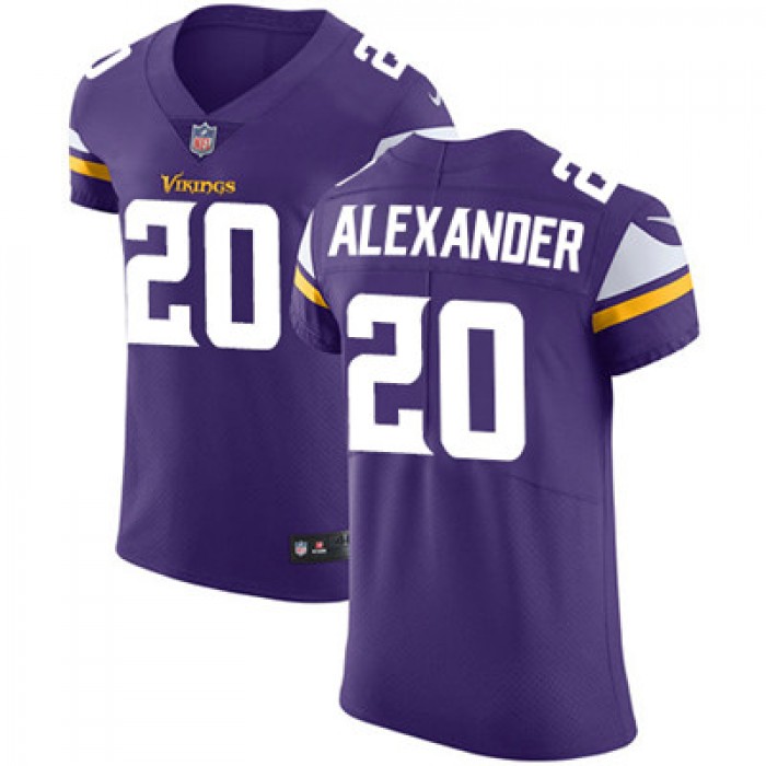 Men's Nike Minnesota Vikings #20 Mackensie Alexander Purple Team Color Stitched NFL Vapor Untouchable Elite Jersey