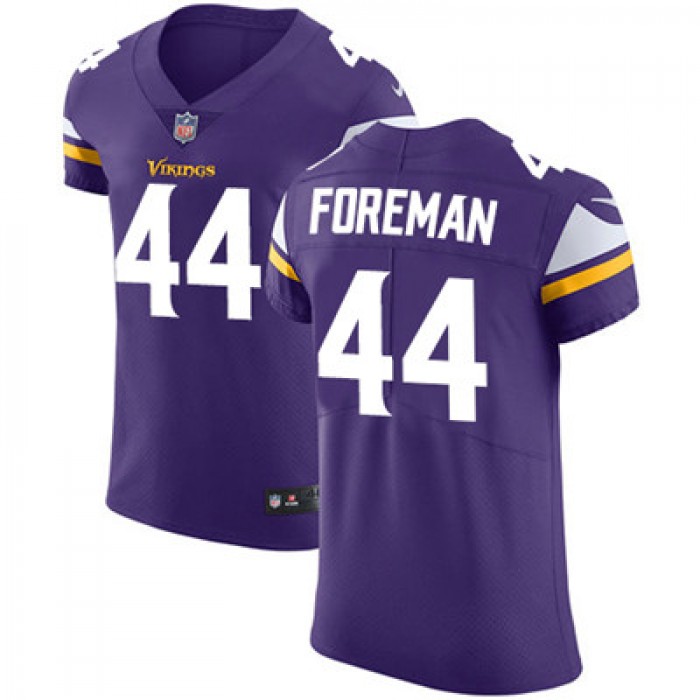Men's Nike Minnesota Vikings #44 Chuck Foreman Purple Team Color Stitched NFL Vapor Untouchable Elite Jersey