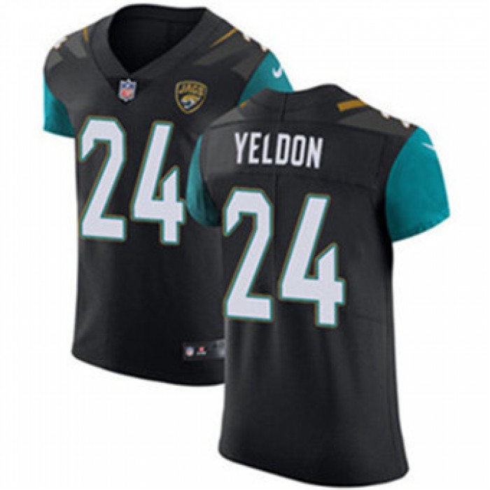 Men's Nike Jacksonville Jaguars #24 T.J. Yeldon Black Alternate Stitched NFL Vapor Untouchable Elite Jersey