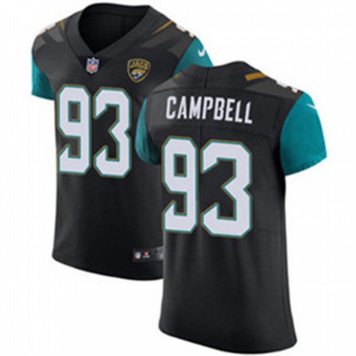 Men's Nike Jacksonville Jaguars #93 Calais Campbell Black Alternate Stitched NFL Vapor Untouchable Elite Jersey