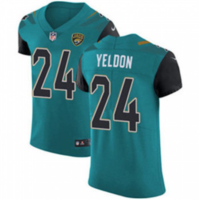 Men's Nike Jacksonville Jaguars #24 T.J. Yeldon Teal Green Team Color Stitched NFL Vapor Untouchable Elite Jersey