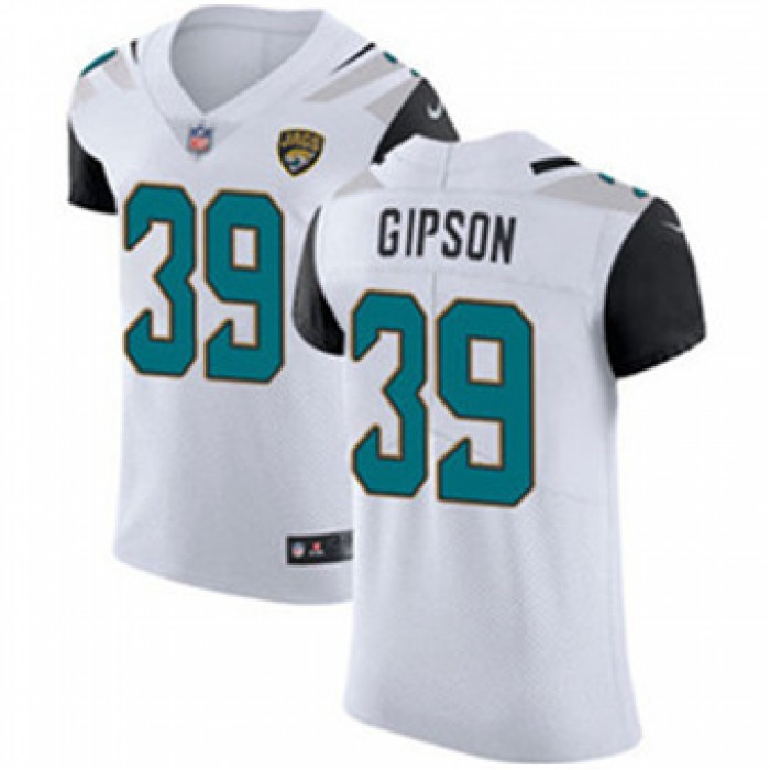 Men's Nike Jacksonville Jaguars #39 Tashaun Gipson White Stitched NFL Vapor Untouchable Elite Jersey