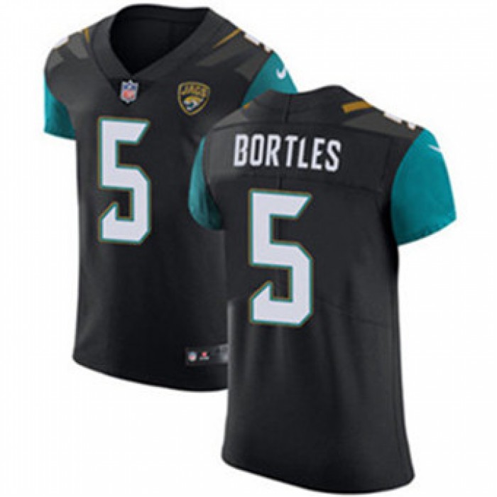 Men's Nike Jacksonville Jaguars #5 Blake Bortles Black Alternate Stitched NFL Vapor Untouchable Elite Jersey