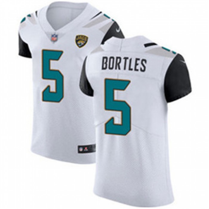 Men's Nike Jacksonville Jaguars #5 Blake Bortles White Stitched NFL Vapor Untouchable Elite Jersey