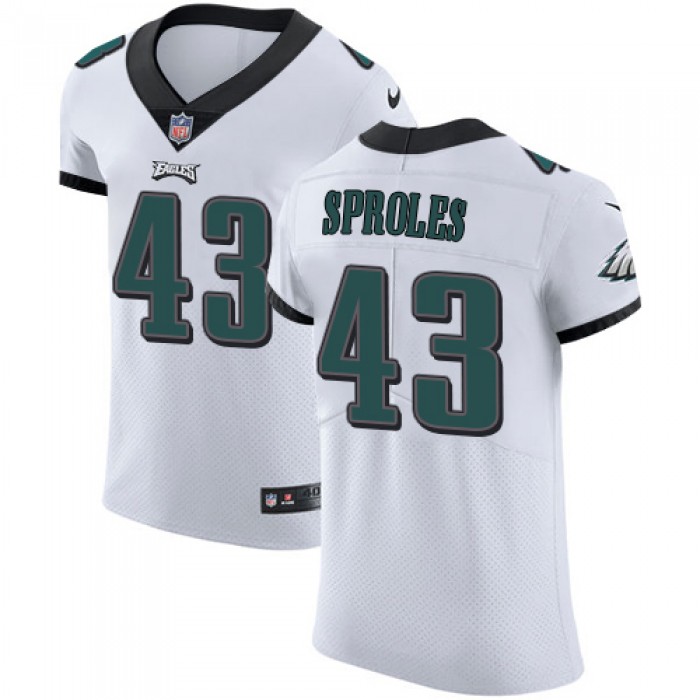 Men's Nike Philadelphia Eagles #43 Darren Sproles White Stitched NFL Vapor Untouchable Elite Jersey