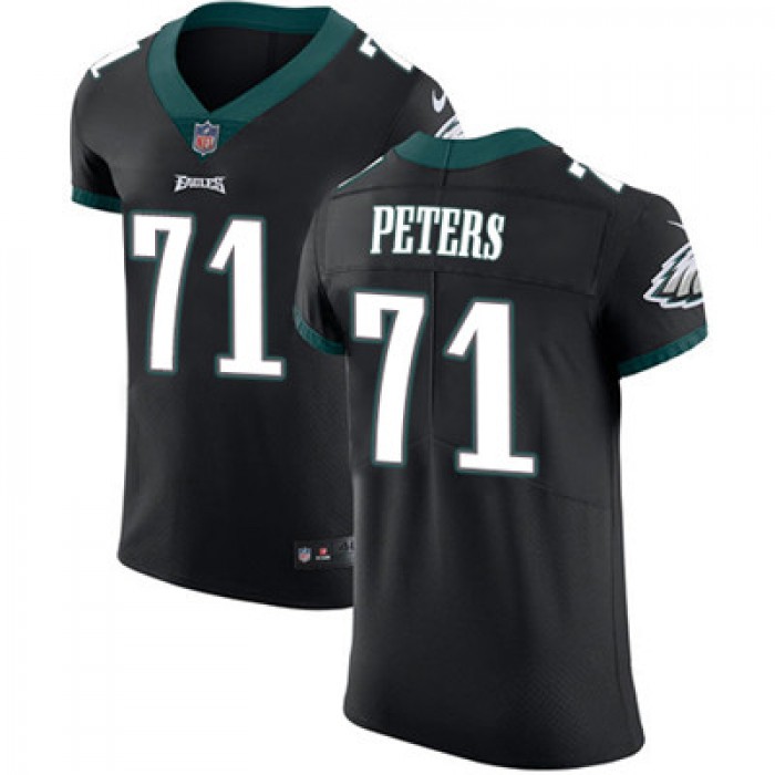 Men's Nike Philadelphia Eagles #71 Jason Peters Black Alternate Stitched NFL Vapor Untouchable Elite Jersey