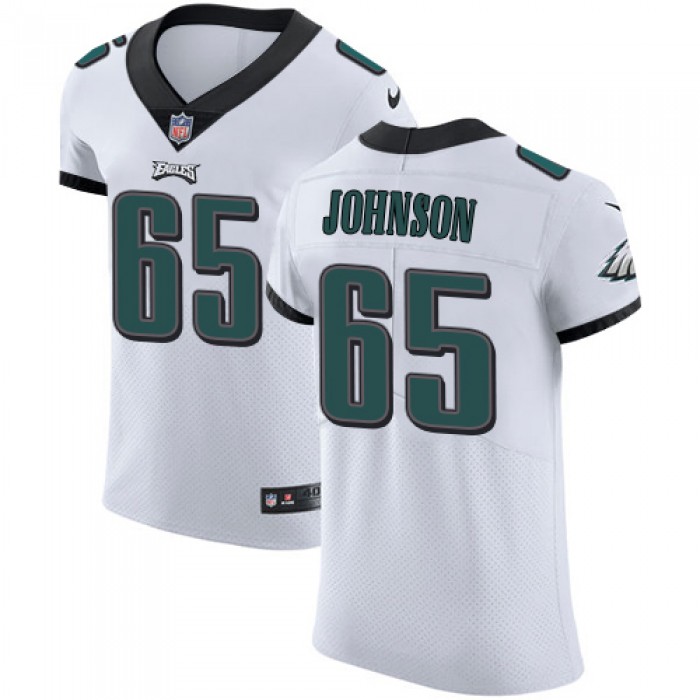 Men's Nike Philadelphia Eagles #65 Lane Johnson White Stitched NFL Vapor Untouchable Elite Jersey
