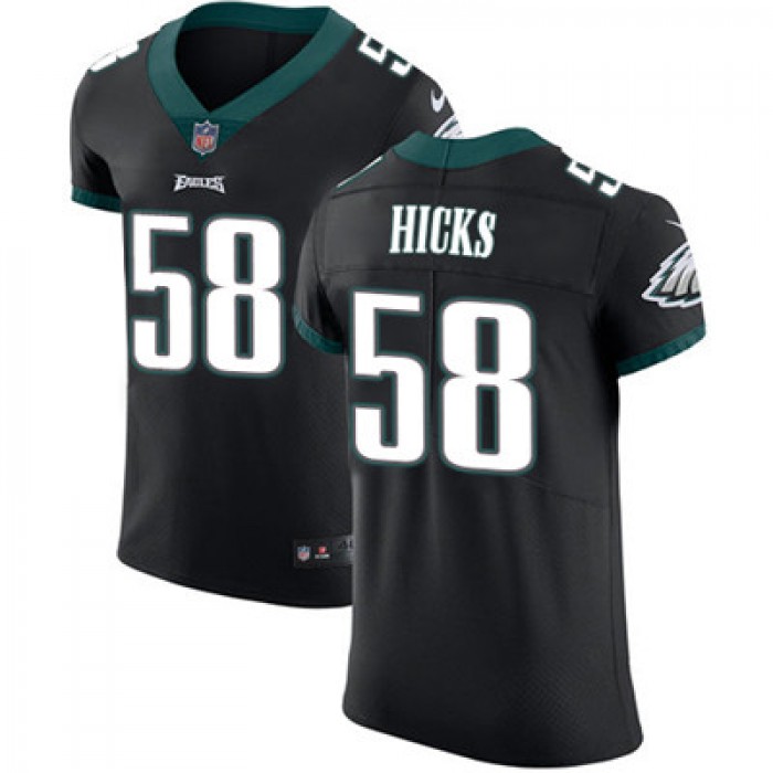 Men's Nike Philadelphia Eagles #58 Jordan Hicks Black Alternate Stitched NFL Vapor Untouchable Elite Jersey