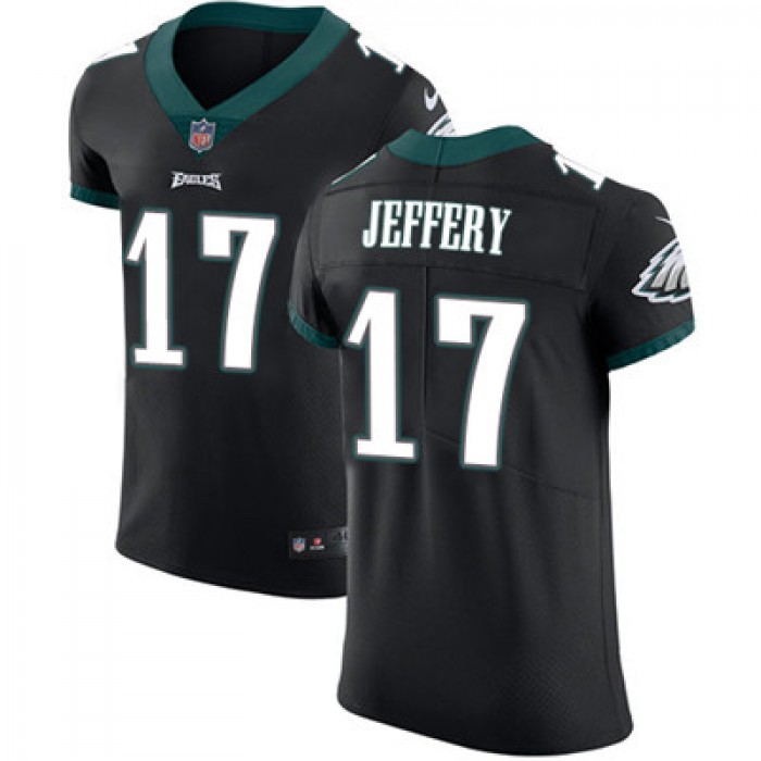 Men's Nike Philadelphia Eagles #17 Alshon Jeffery Black Alternate Stitched NFL Vapor Untouchable Elite Jersey