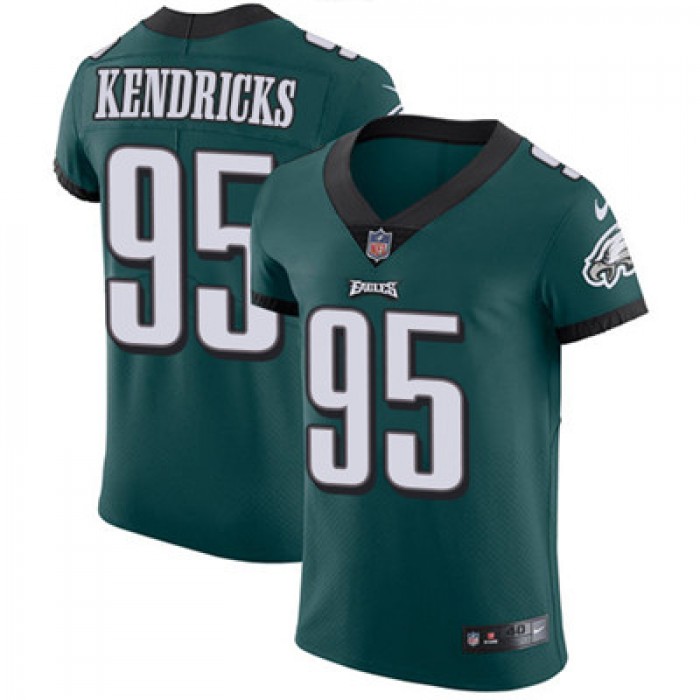 Men's Nike Philadelphia Eagles #95 Mychal Kendricks Midnight Green Team Color Stitched NFL Vapor Untouchable Elite Jersey