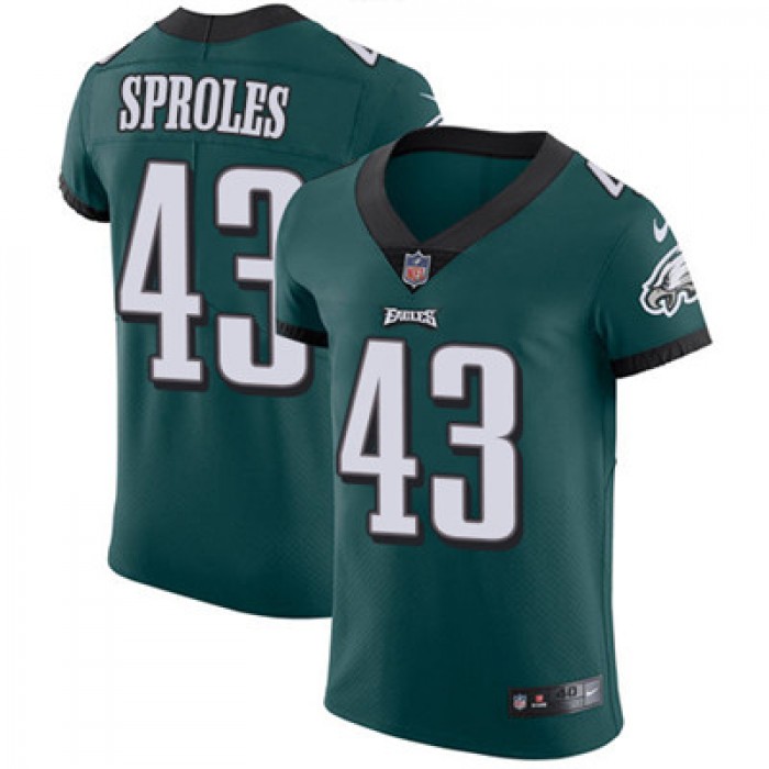Men's Nike Philadelphia Eagles #43 Darren Sproles Midnight Green Team Color Stitched NFL Vapor Untouchable Elite Jersey