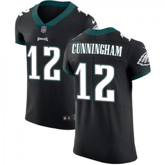 Men's Nike Philadelphia Eagles #12 Randall Cunningham Black Alternate Stitched NFL Vapor Untouchable Elite Jersey