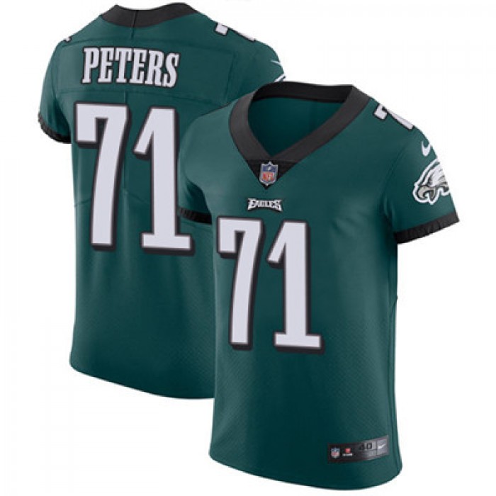 Men's Nike Philadelphia Eagles #71 Jason Peters Midnight Green Team Color Stitched NFL Vapor Untouchable Elite Jersey