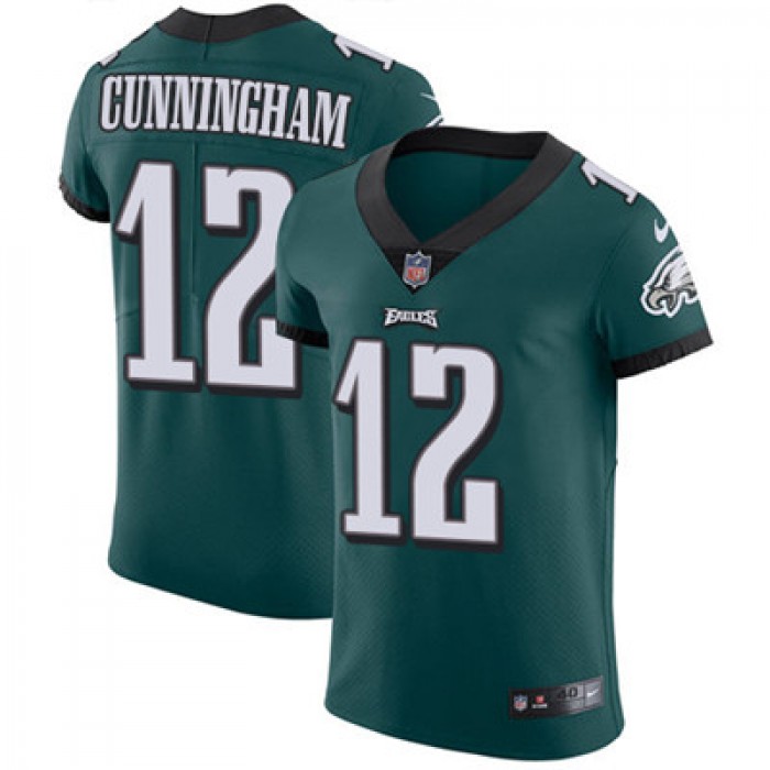 Men's Nike Philadelphia Eagles #12 Randall Cunningham Midnight Green Team Color Stitched NFL Vapor Untouchable Elite Jersey