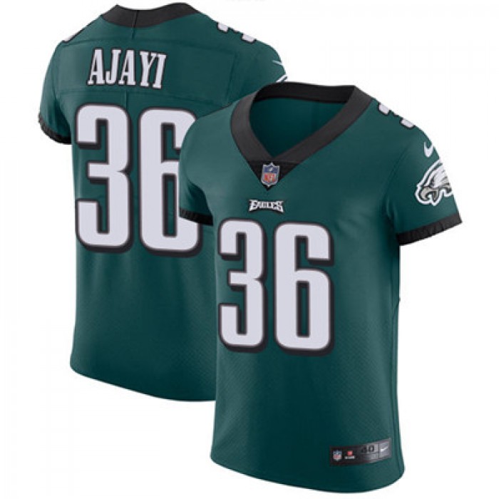Men's Nike Philadelphia Eagles #36 Jay Ajayi Midnight Green Team Color Stitched NFL Vapor Untouchable Elite Jersey