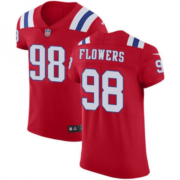 Men's Nike New England Patriots #98 Trey Flowers Red Alternate Stitched NFL Vapor Untouchable Elite Jersey