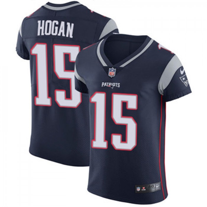 Men's Nike New England Patriots #15 Chris Hogan Navy Blue Team Color Stitched NFL Vapor Untouchable Elite Jersey