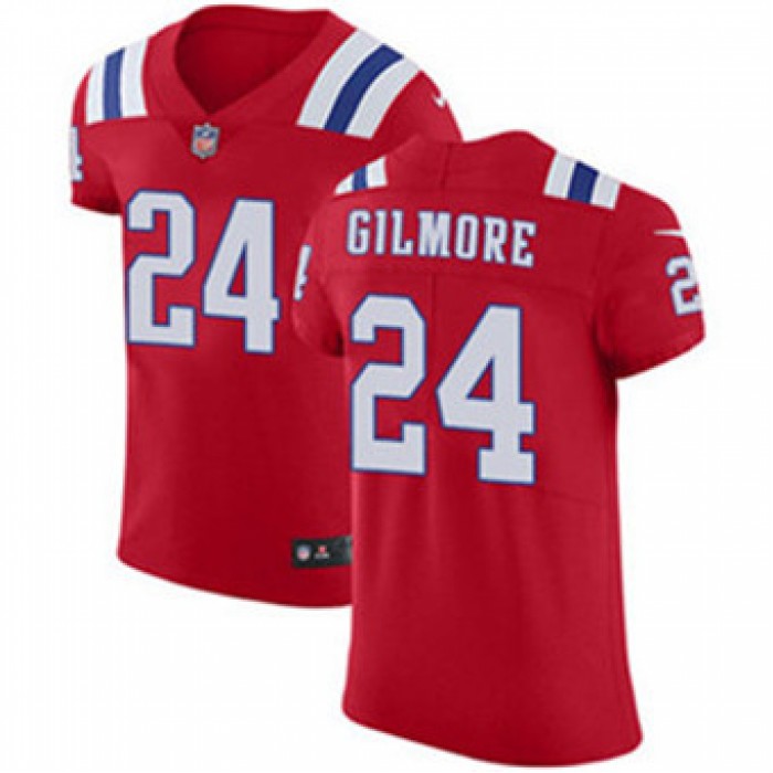 Men's Nike New England Patriots #24 Stephon Gilmore Red Alternate Stitched NFL Vapor Untouchable Elite Jersey