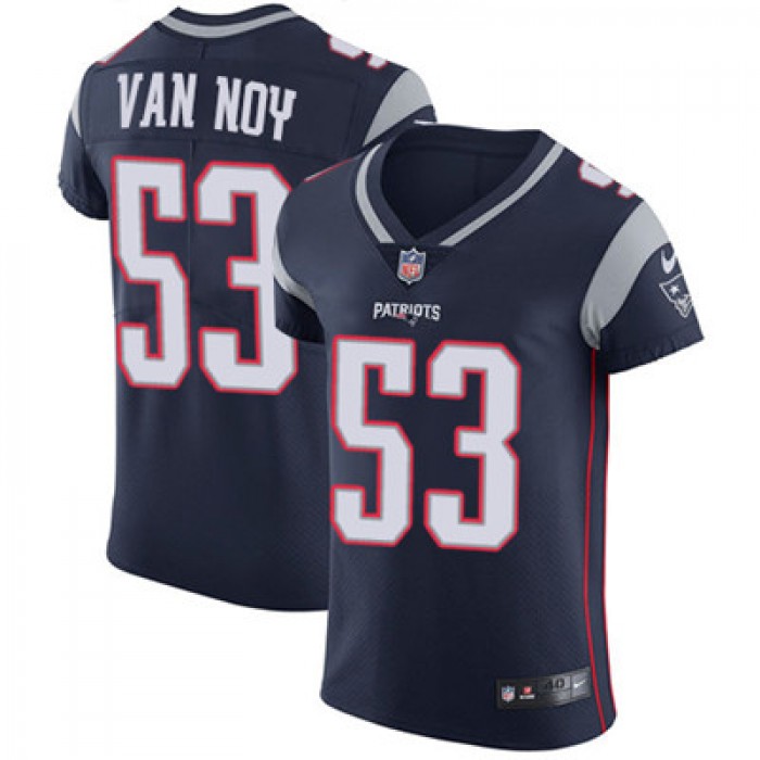 Men's Nike New England Patriots #53 Kyle Van Noy Navy Blue Team Color Stitched NFL Vapor Untouchable Elite Jersey