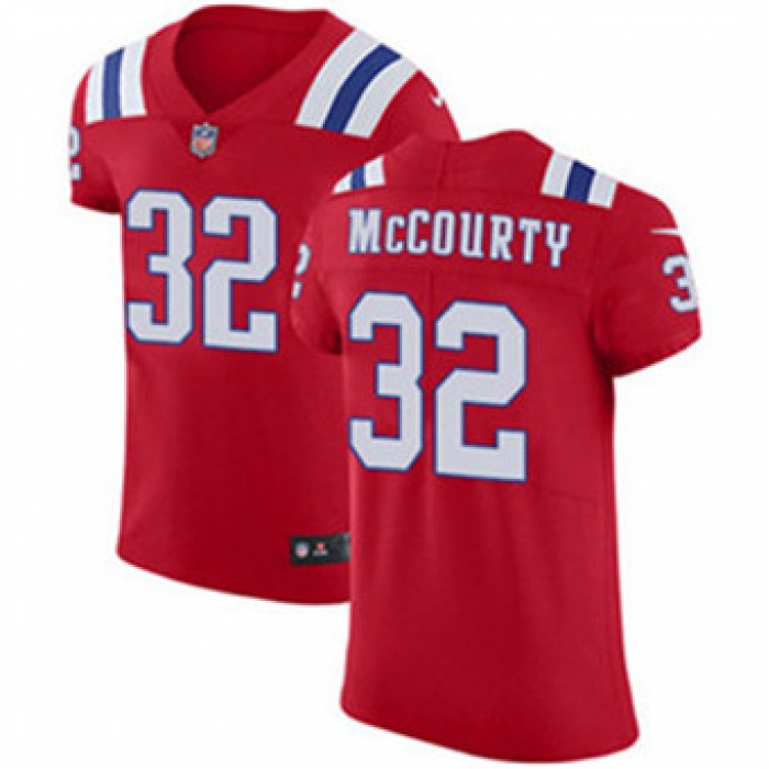 Men's Nike New England Patriots #32 Devin McCourty Red Alternate Stitched NFL Vapor Untouchable Elite Jersey