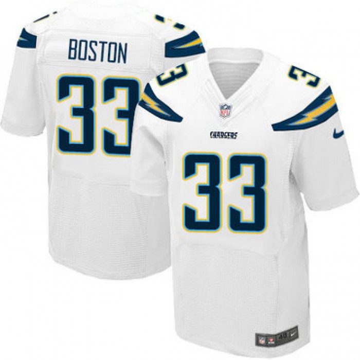 Nike Chargers #33 Tre Boston White Men's Stitched NFL New Elite Jersey