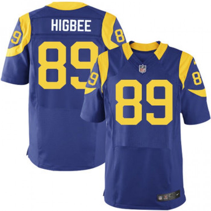 Nike Rams #89 Tyler Higbee Royal Blue Alternate Men's Stitched NFL Elite Jersey