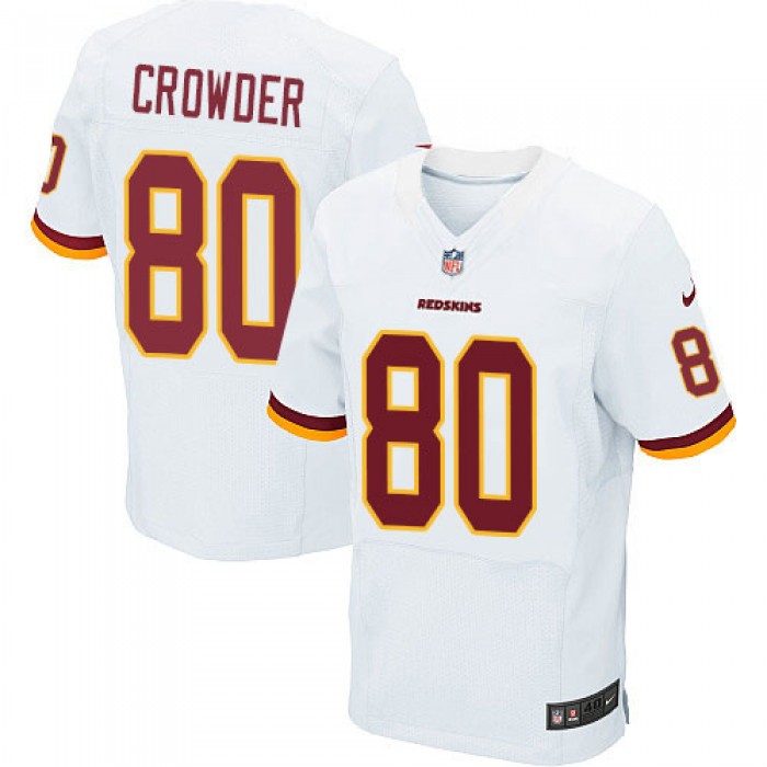 Nike Redskins #80 Jamison Crowder White Men's Stitched NFL Elite Jersey