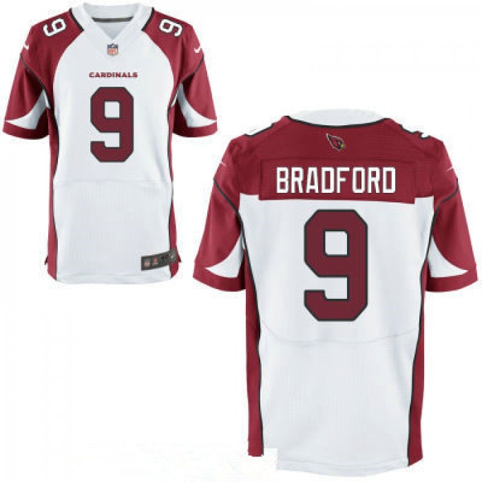Men's Arizona Cardinals #9 Sam Bradford White Road Stitched NFL Nike Elite Jersey