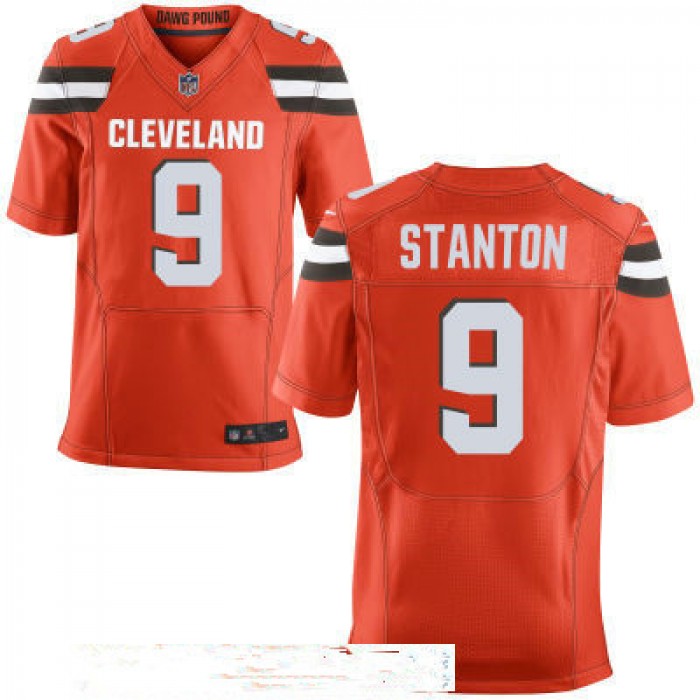 Men's Cleveland Browns #9 Drew Stanton Orange Alternate Stitched NFL Nike Elite Jersey