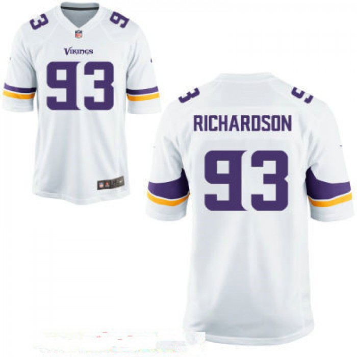 Men's Minnesota Vikings #93 Sheldon Richardson White Road Stitched NFL Nike Elite Jersey