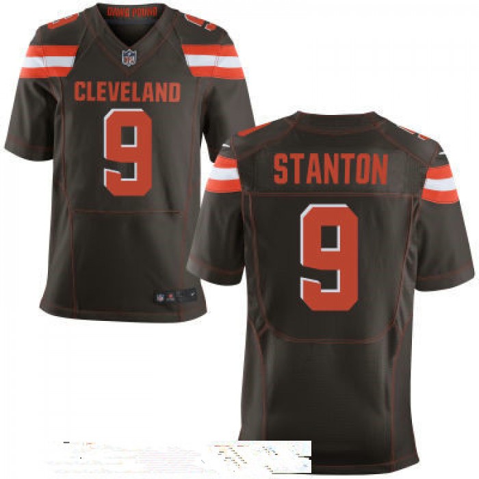 Men's Cleveland Browns #9 Drew Stanton Brown Team Color Stitched NFL Nike Elite Jersey