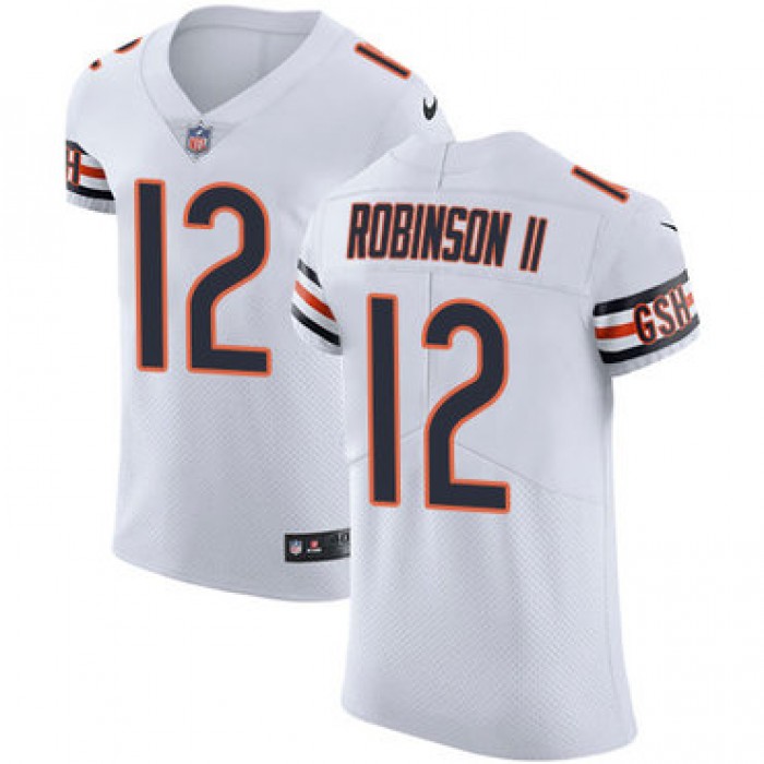 Nike Chicago Bears #12 Allen Robinson II White Men's Stitched NFL Vapor Untouchable Elite Jersey