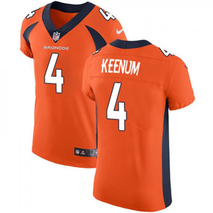 Nike Denver Broncos #4 Case Keenum Orange Team Color Men's Stitched NFL Vapor Untouchable Elite Jersey