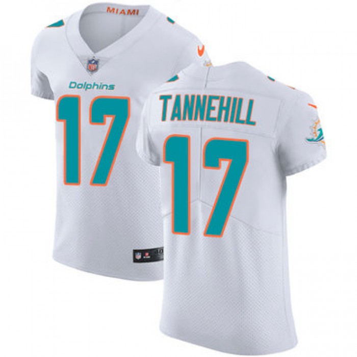 Nike Miami Dolphins #17 Ryan Tannehill White Men's Stitched NFL Vapor Untouchable Elite Jersey