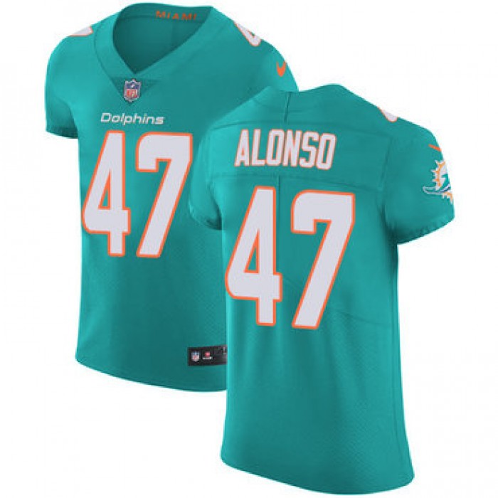 Nike Miami Dolphins #47 Kiko Alonso Aqua Green Team Color Men's Stitched NFL Vapor Untouchable Elite Jersey