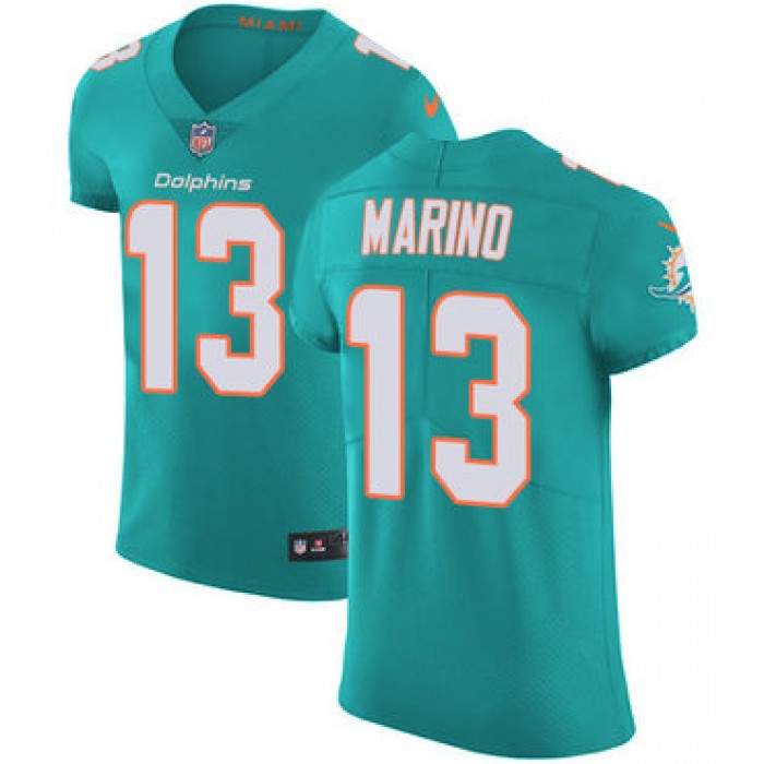 Nike Miami Dolphins #13 Dan Marino Aqua Green Team Color Men's Stitched NFL Vapor Untouchable Elite Jersey